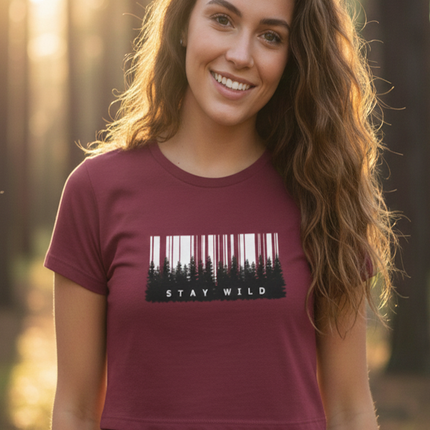 Stay Wild Forest Women’s Crop Top