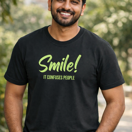 Smile Quote Oversized T-Shirt