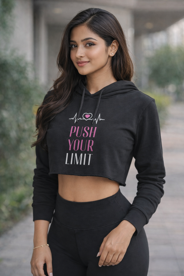Push Your Limit Women’s Crop Hoodie