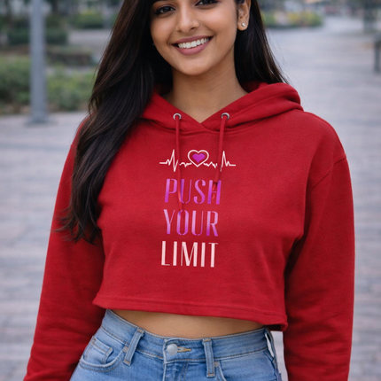 Push Your Limit Women’s Crop Hoodie