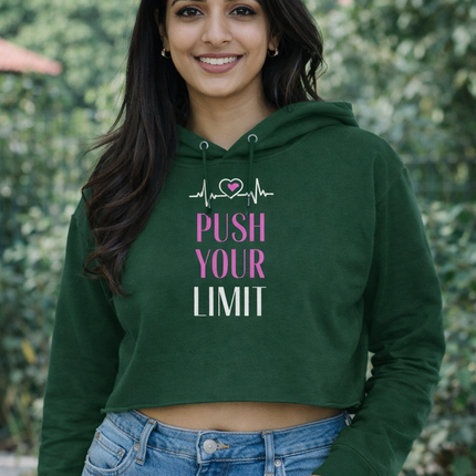 Push Your Limit Women’s Crop Hoodie
