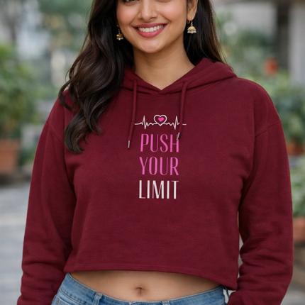 Push Your Limit Women’s Crop Hoodie