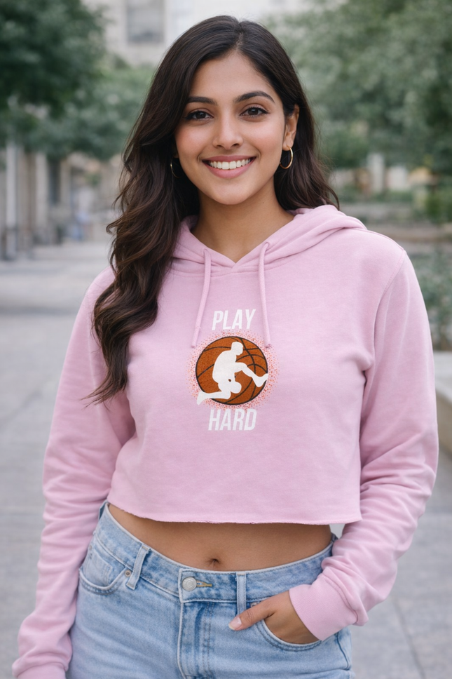 Play Hard Women’s Crop Hoodie